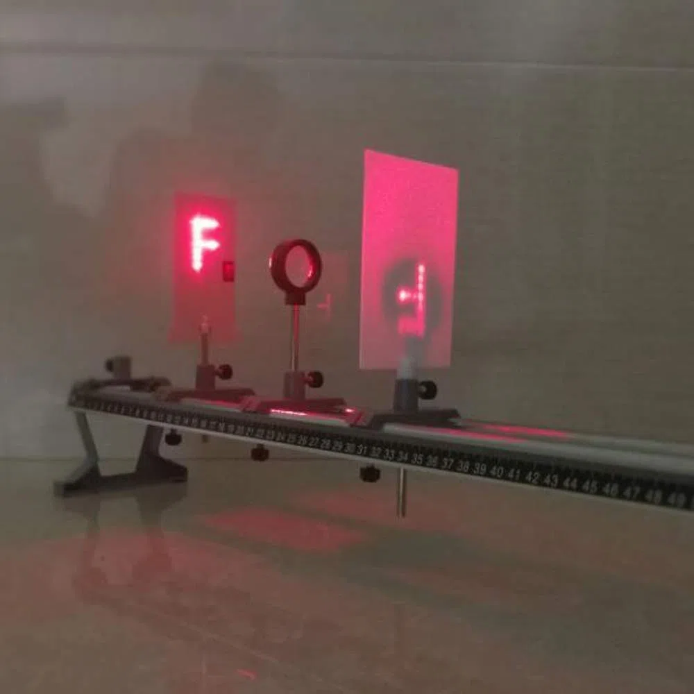 Experimentierset für physikalische Optik, Prinzip der Linsenabbildung, optische Bank, gerade Lichtlinie, Physik-Lehrinstrument