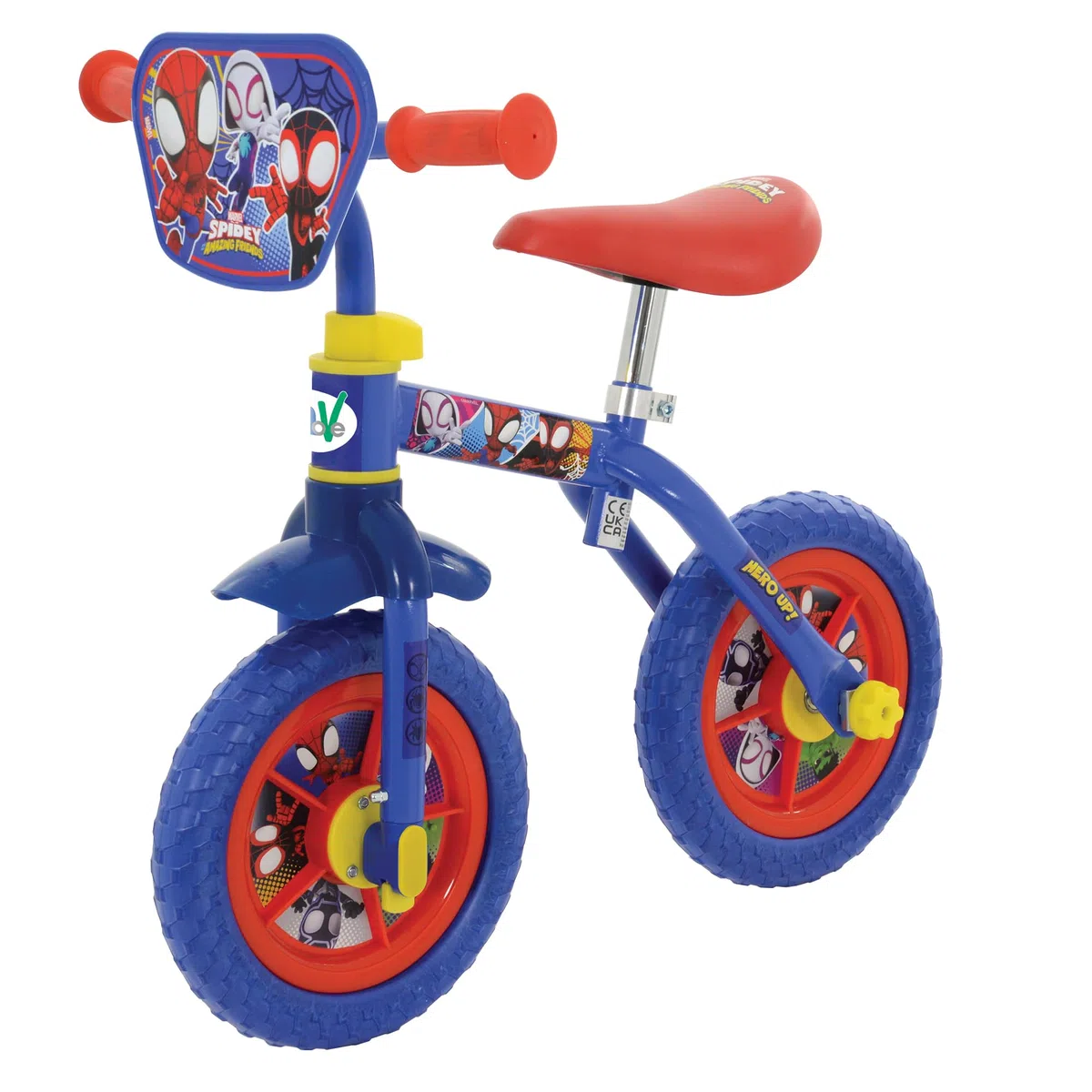 Spidey & His Amazing Friends 2-in-1-Trainingsfahrrad für Kinder, 25,4 cm verstellbar, für Kinder ab 2 Jahren, abnehmbare Pedale und Stabilisatoren
