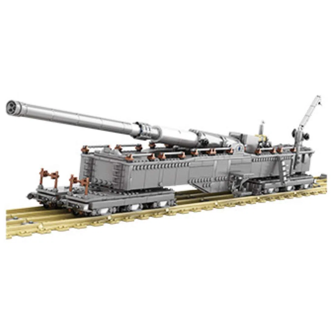 3846 Stücke DIY Dora Cannon Baustein Modell Weltkrieg Modell Panzer Eisenbahn Bausteine für Erwachsene, Kinder
