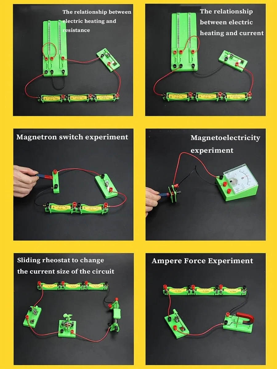 Komplettes Physik-Elektromagnetismus-Experimentierset – Reihen-/Parallelschaltungen, Fruchtbatterie und unbekannte Widerstandsmessung
