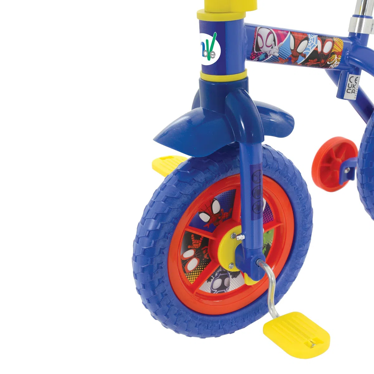 Spidey & His Amazing Friends 2-in-1-Trainingsfahrrad für Kinder, 25,4 cm verstellbar, für Kinder ab 2 Jahren, abnehmbare Pedale und Stabilisatoren