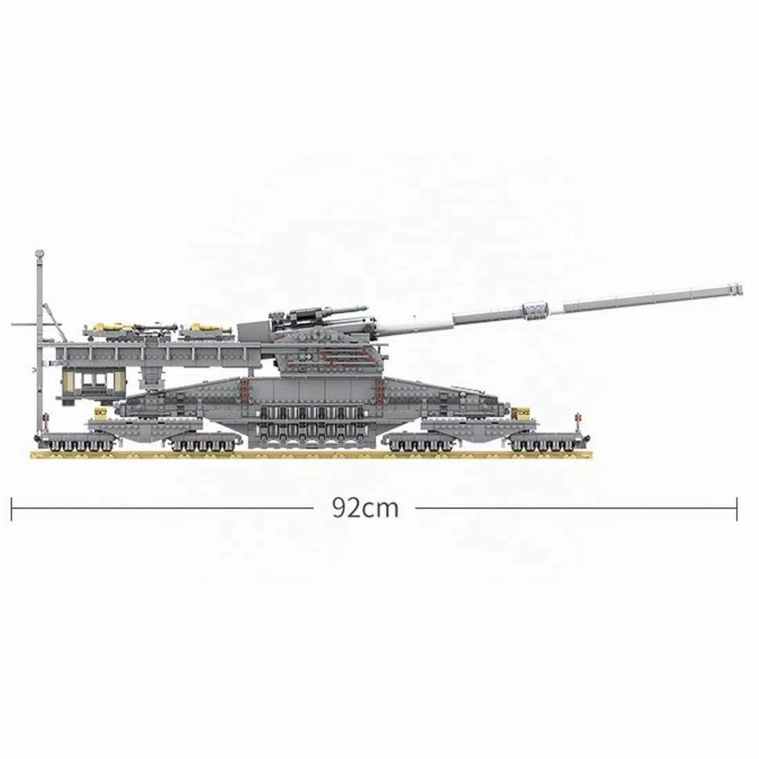 3846 Stücke DIY Dora Cannon Baustein Modell Weltkrieg Modell Panzer Eisenbahn Bausteine für Erwachsene, Kinder