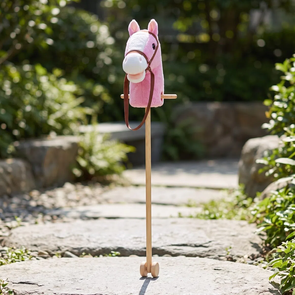 Milageto freundlich Steckenpferd mit Rollen | Plüschig, Hobby Horse mit Sound, reaktionsfreudig, Spielzeug, für Rollenspiele,
