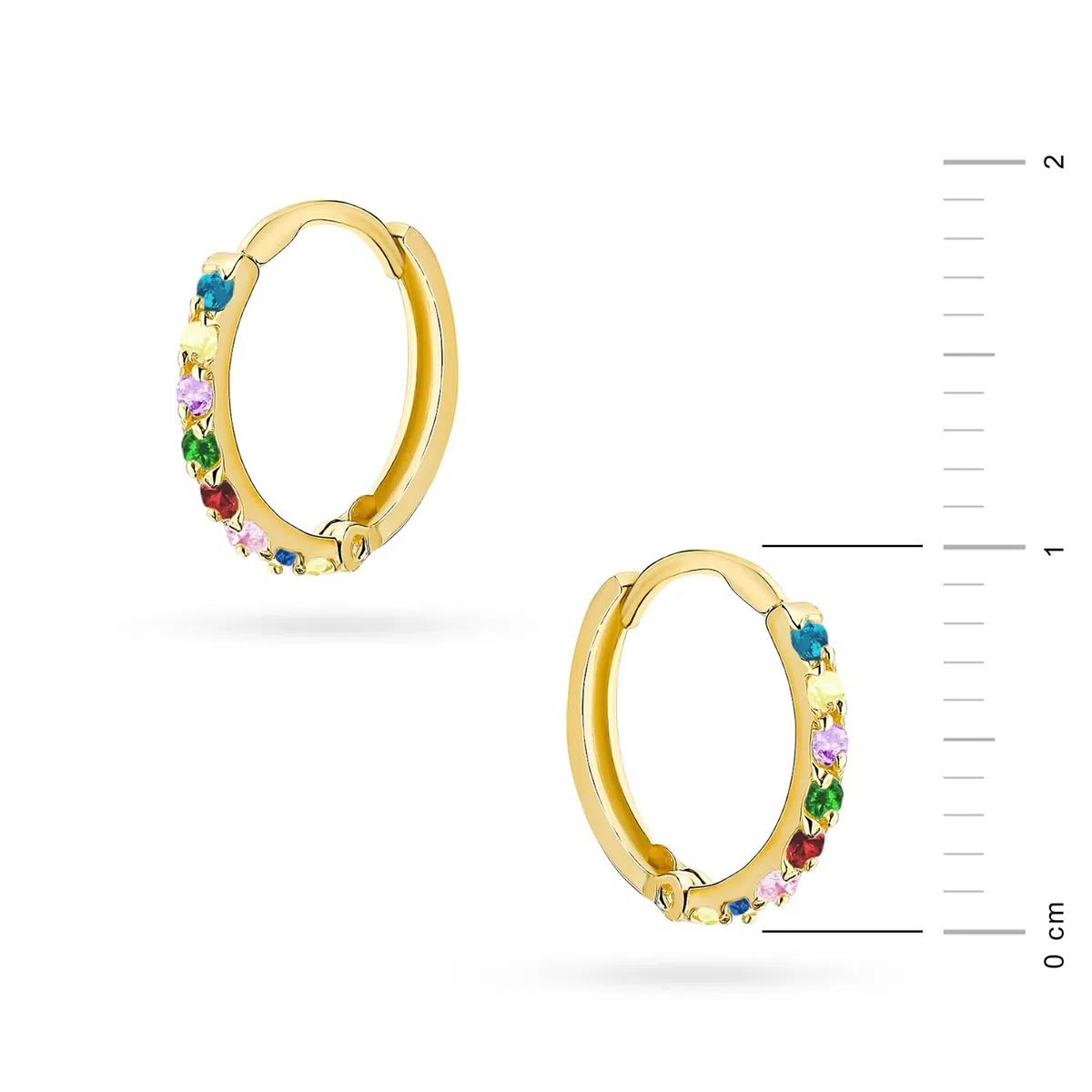 Creolen Mädchen 585 Gelbgold mit Zirkonia Kinder Schmuck