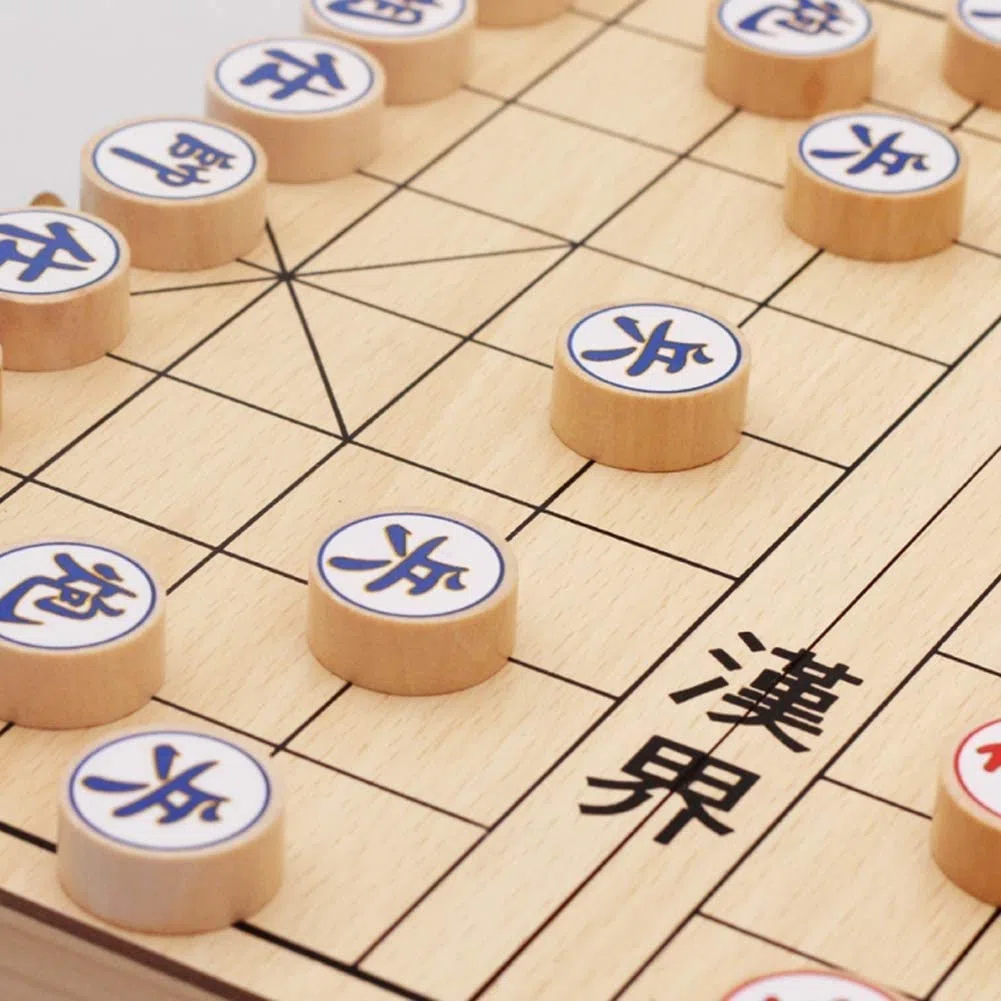 Schach -Set chinesisches Schach (Xiangqi) ， Schach-Sets und Bretter aus massivem Holz, chinesisches Klappschach