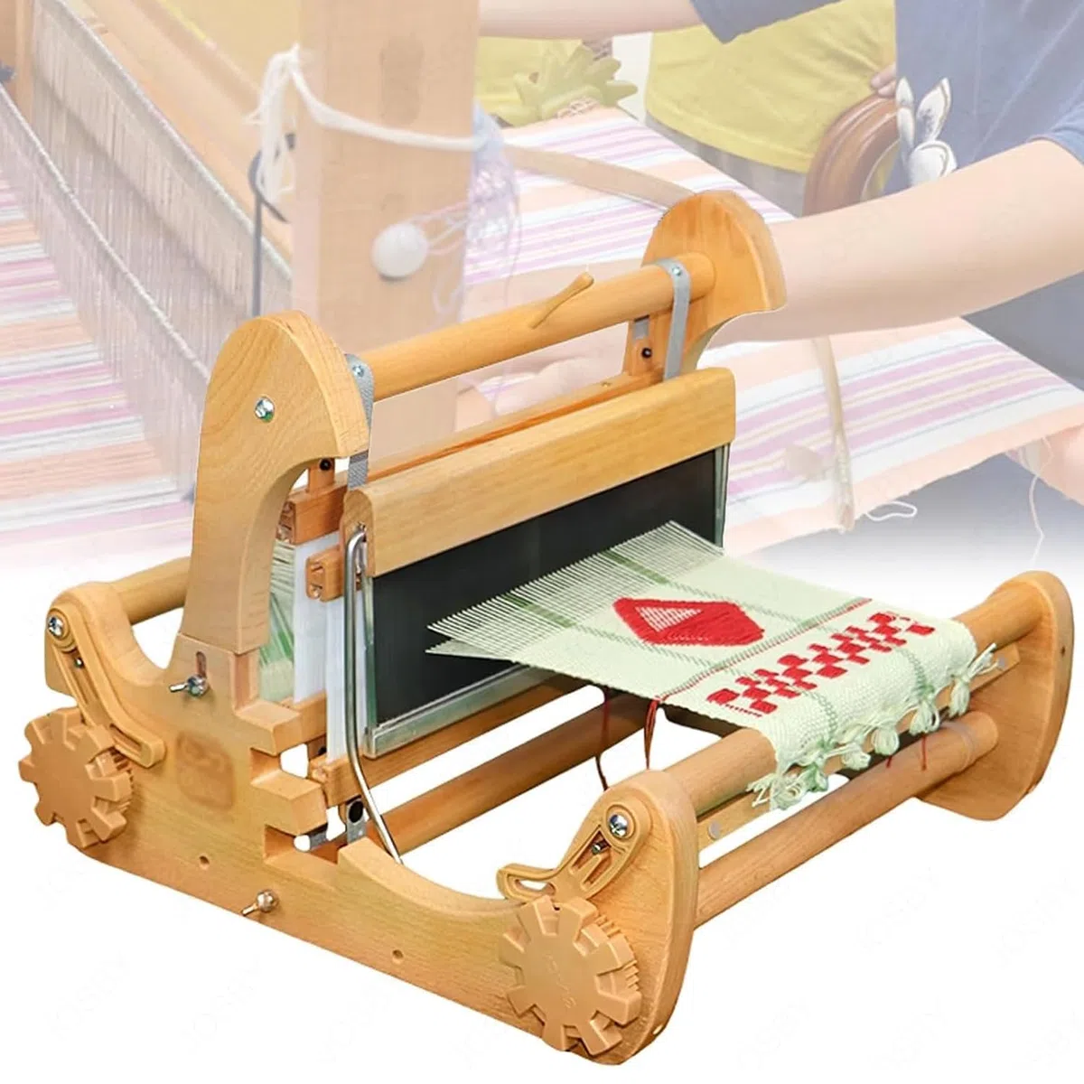 Webstuhl-Set Aus Holz, DIY-handwebmaschine, Maximale Webbreite 30 cm, Einstellbare Stoffdichte, Gobelinwebstuhl, Für Anfänger Und Erwachsene, DIY-bastelgeschenk