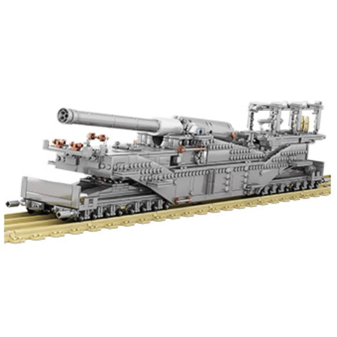 3846 Stücke DIY Dora Cannon Baustein Modell Weltkrieg Modell Panzer Eisenbahn Bausteine für Erwachsene, Kinder