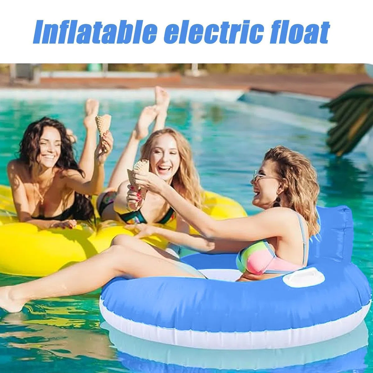 Aufblasbarer Lounge-Schwimmkörper Elektrisches Wasser-Raft mit Rückenlehne
