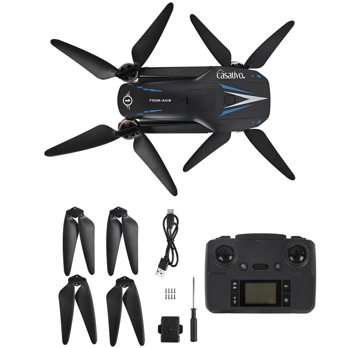 Profi GPS-Drohne mit Full-HD-Kamera, inkl. Ersatz-Akku: Gestochen scharfe Luftaufnahmen – 800m Reichweite & kompaktes Design für Abenteurer
