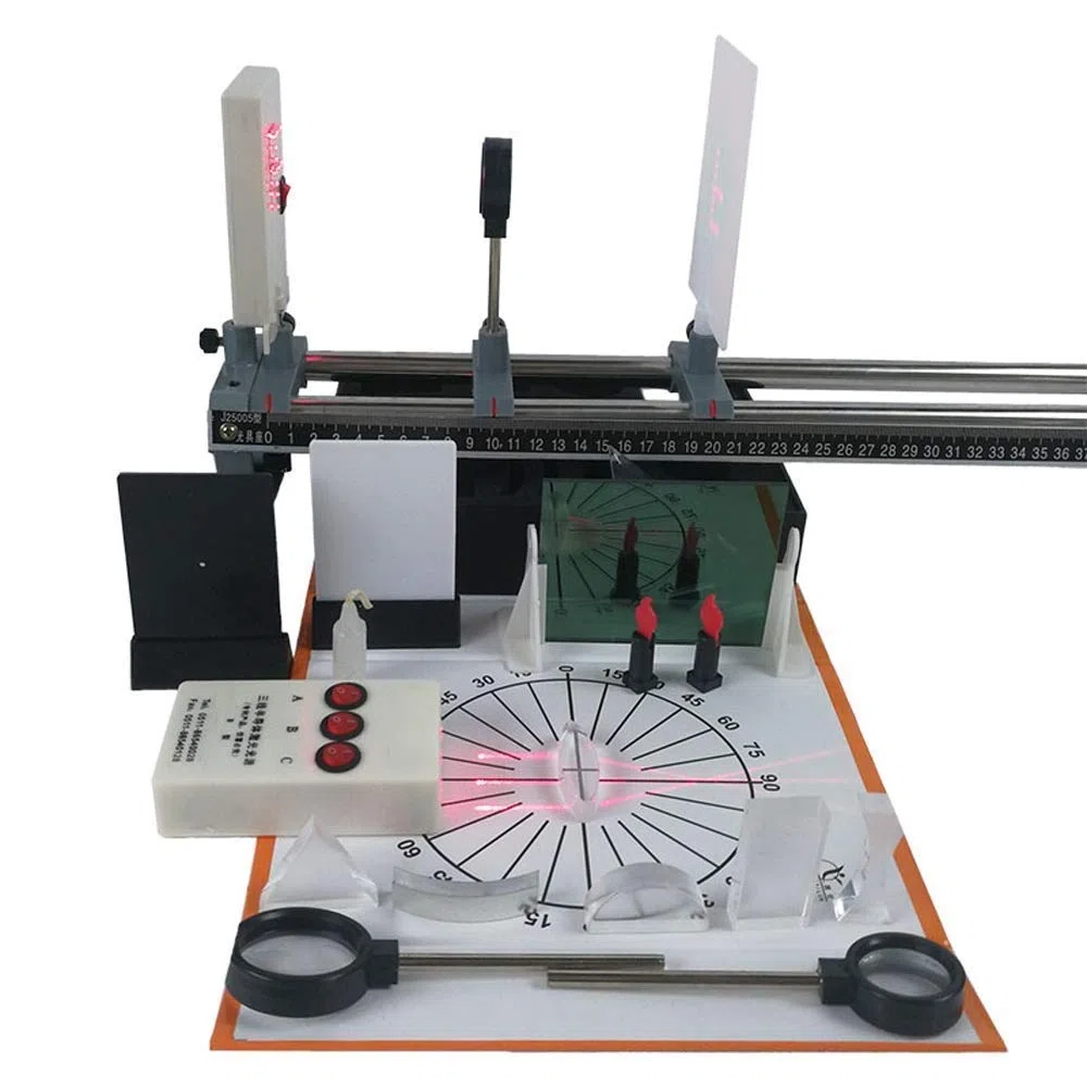Experimentierset für physikalische Optik, Prinzip der Linsenabbildung, optische Bank, gerade Lichtlinie, Physik-Lehrinstrument