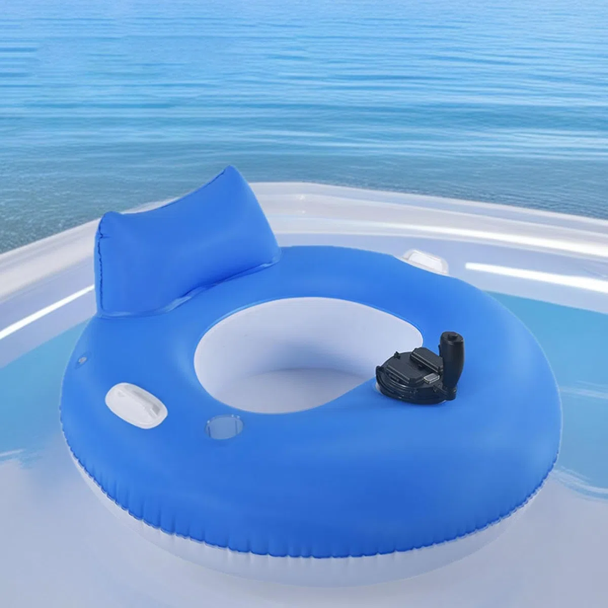 Aufblasbarer Lounge-Schwimmkörper Elektrisches Wasser-Raft mit Rückenlehne