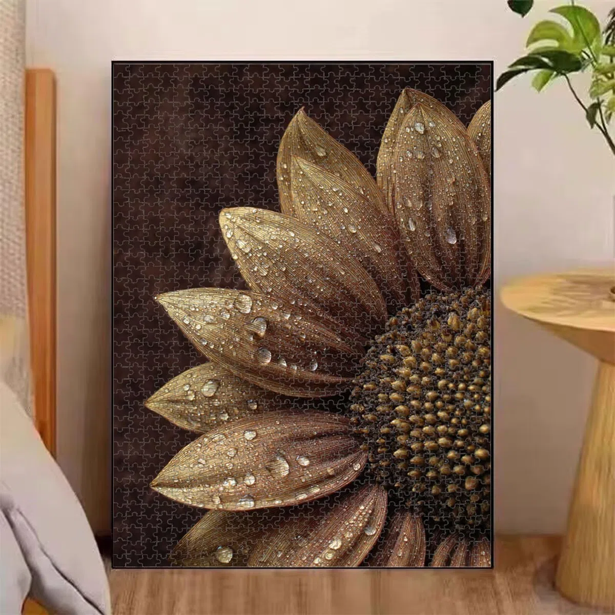 5000 Teile Puzzle für Erwachsene, Sonnenblume & Retro Holz Puzzle 1T#1988