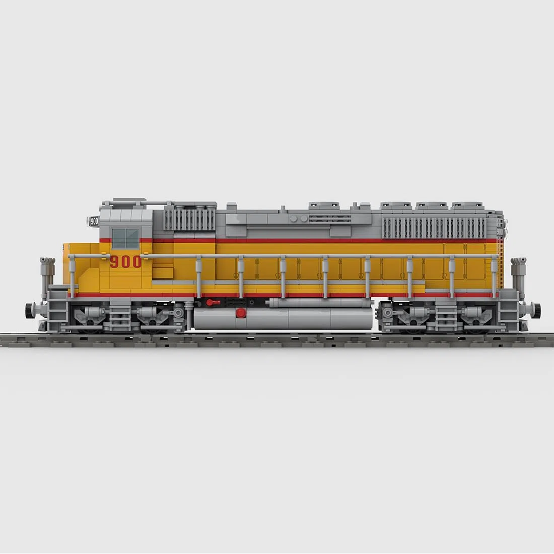 GP40 Diesellok Bausteine Zug, 4-achsige Hochleistungs-Lokomotive im US-Design, Dampflok-Modell, Eisenbahn Baustein Zug, Elektrischer Zugsets für Erwachsene, 1146 Teile