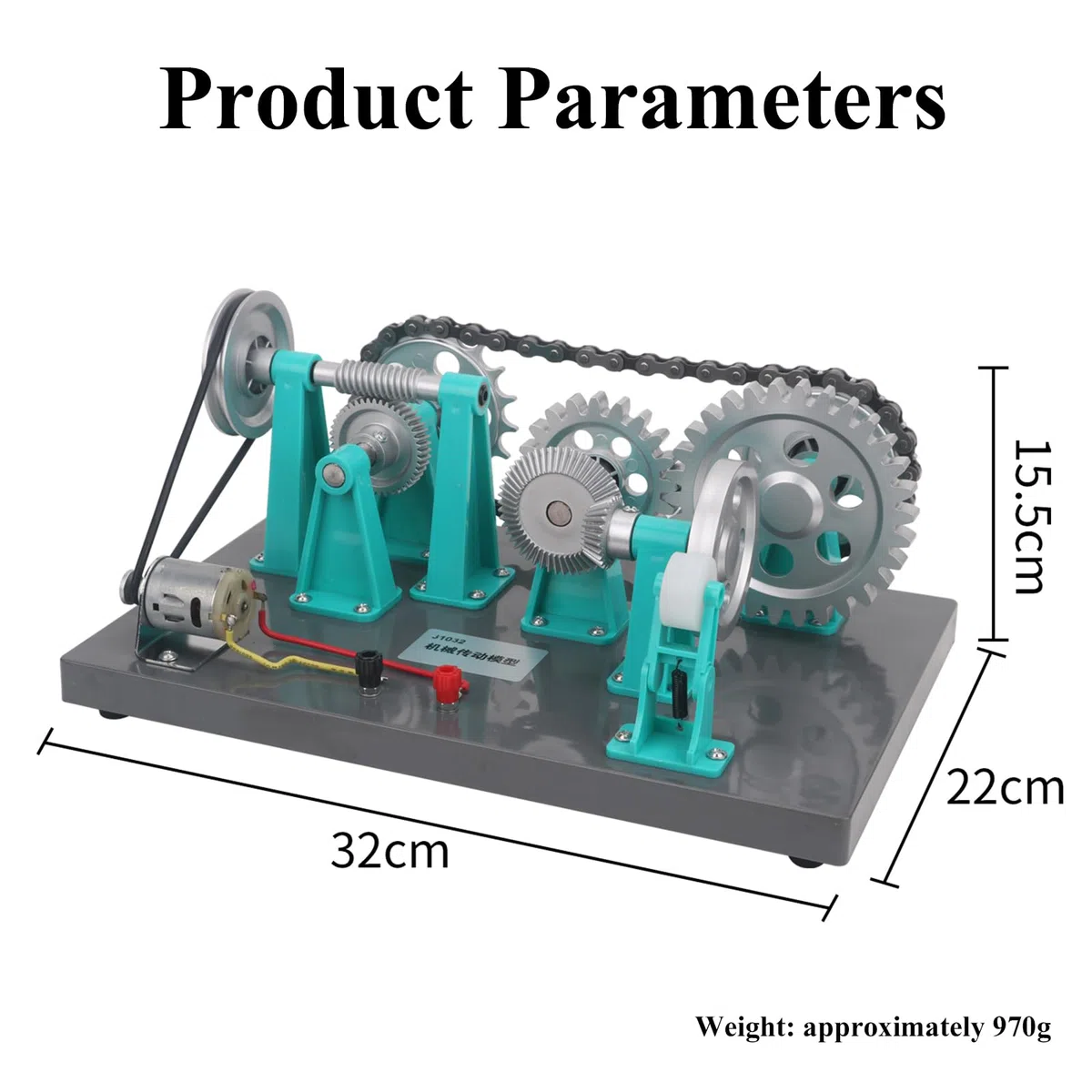 Pädagogisches mechanisches Getriebemodell mit Netzteil für klare Demonstration und einfache Bedienung