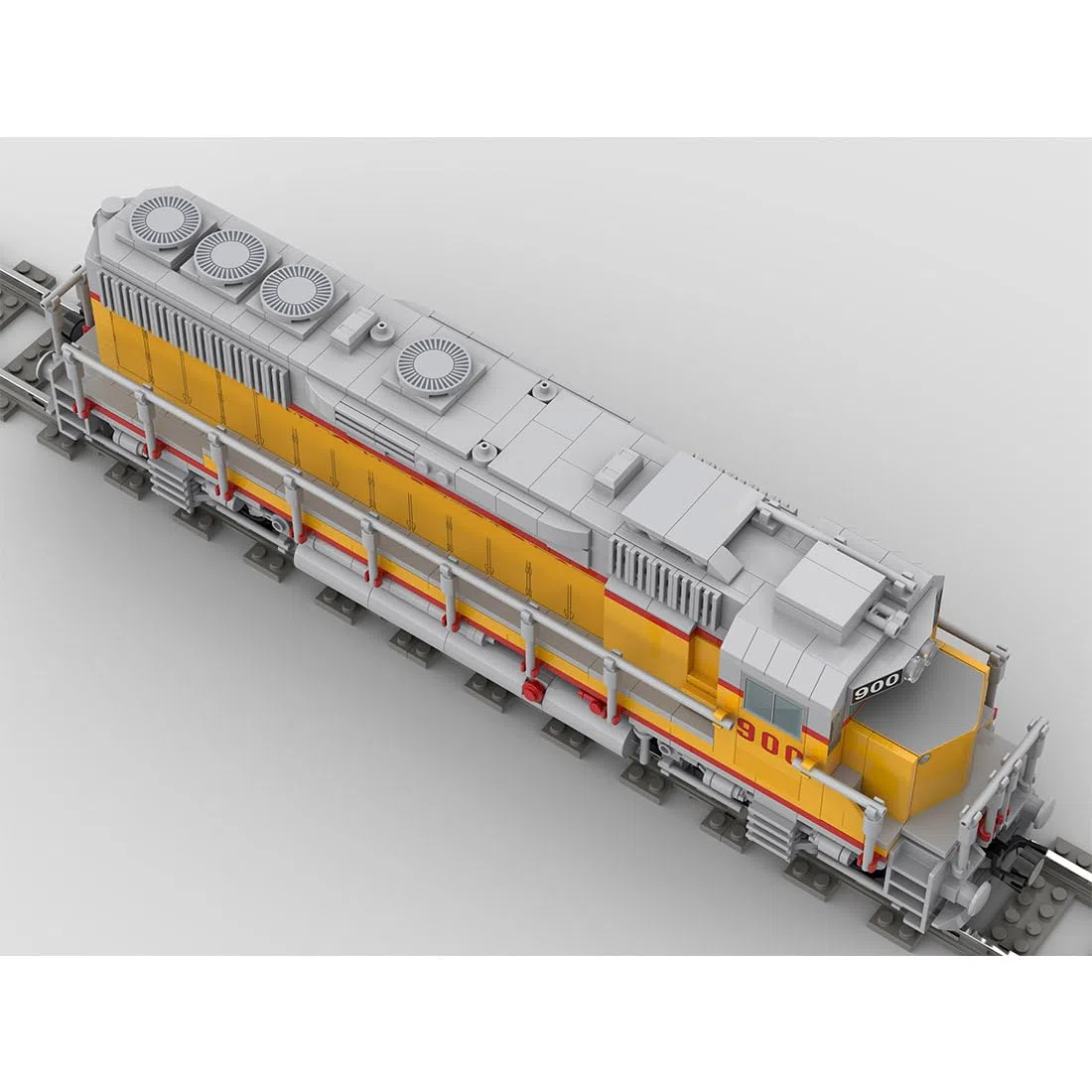 GP40 Diesellok Bausteine Zug, 4-achsige Hochleistungs-Lokomotive im US-Design, Dampflok-Modell, Eisenbahn Baustein Zug, Elektrischer Zugsets für Erwachsene, 1146 Teile