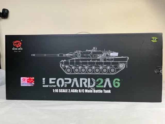 HENG LONG RC Panzer Leopard 2A6 Flecktarn 1:16 BB + IR Schussfunktion V6 2.4GHz