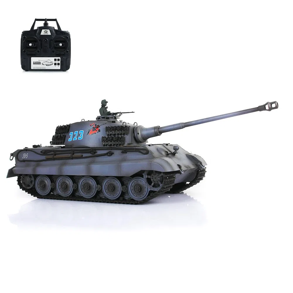 Toucan RC Hobby 1/16 Henglong 7.0 Customized King Tiger Barrel Recoil RC Panzer 3888A Metallräder für ab 14 Jahren