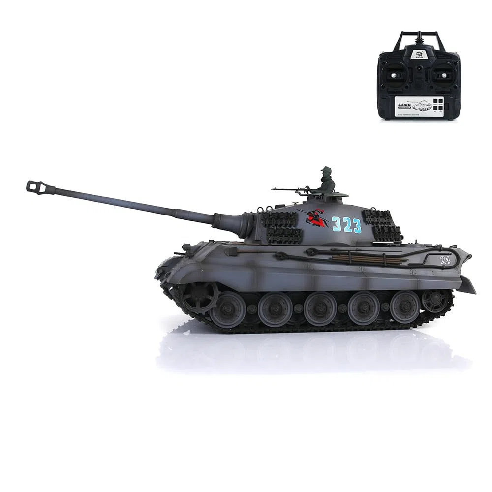 Toucan RC Hobby 1/16 Henglong 7.0 Customized King Tiger Barrel Recoil RC Panzer 3888A Metallräder für ab 14 Jahren