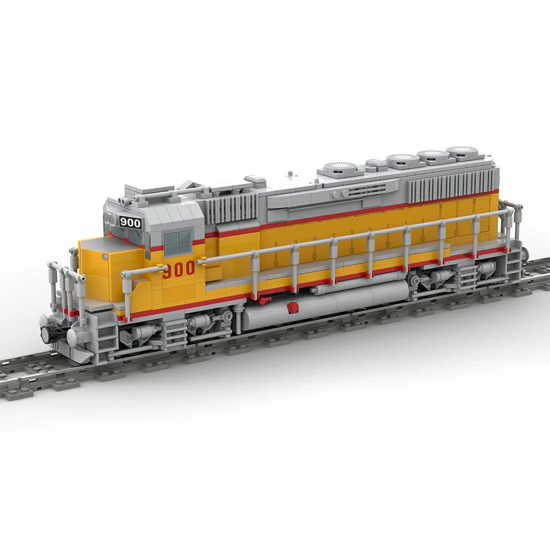 GP40 Diesellok Bausteine Zug, 4-achsige Hochleistungs-Lokomotive im US-Design, Dampflok-Modell, Eisenbahn Baustein Zug, Elektrischer Zugsets für Erwachsene, 1146 Teile