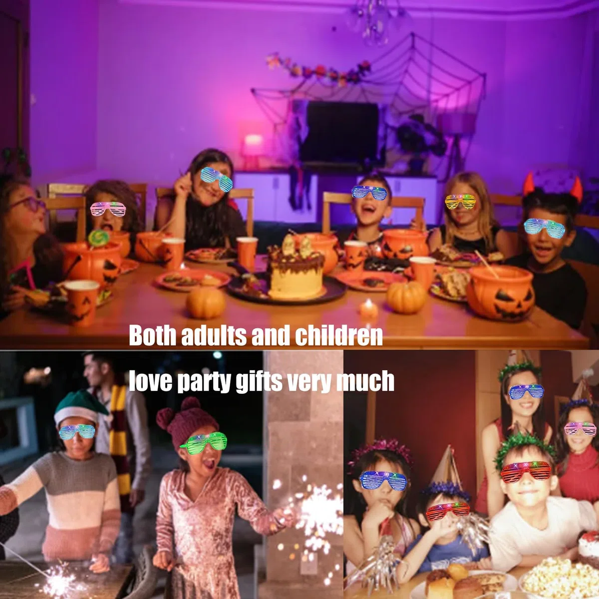 Flashing Brille Neon Partybrille,Leuchtende Brillen 5-120 Stück Leuchtbrille l-ed Partybrille für Weihnachten,Halloween Geburtstag Karneval Party Spielzeug Geschenk-10 Farben