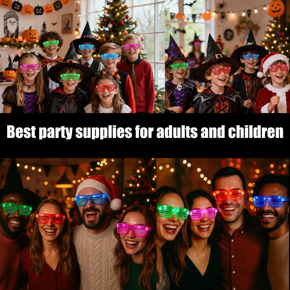 Flashing Brille Neon Partybrille,Leuchtende Brillen 5-120 Stück Leuchtbrille l-ed Partybrille für Weihnachten,Halloween Geburtstag Karneval Party Spielzeug Geschenk-10 Farben
