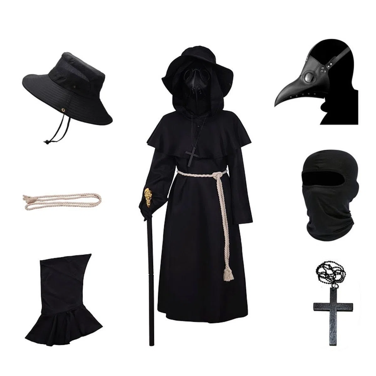 TISHITA Halloween Arzt Kostüme Set Kreatives Cosplay für Bühnenshow