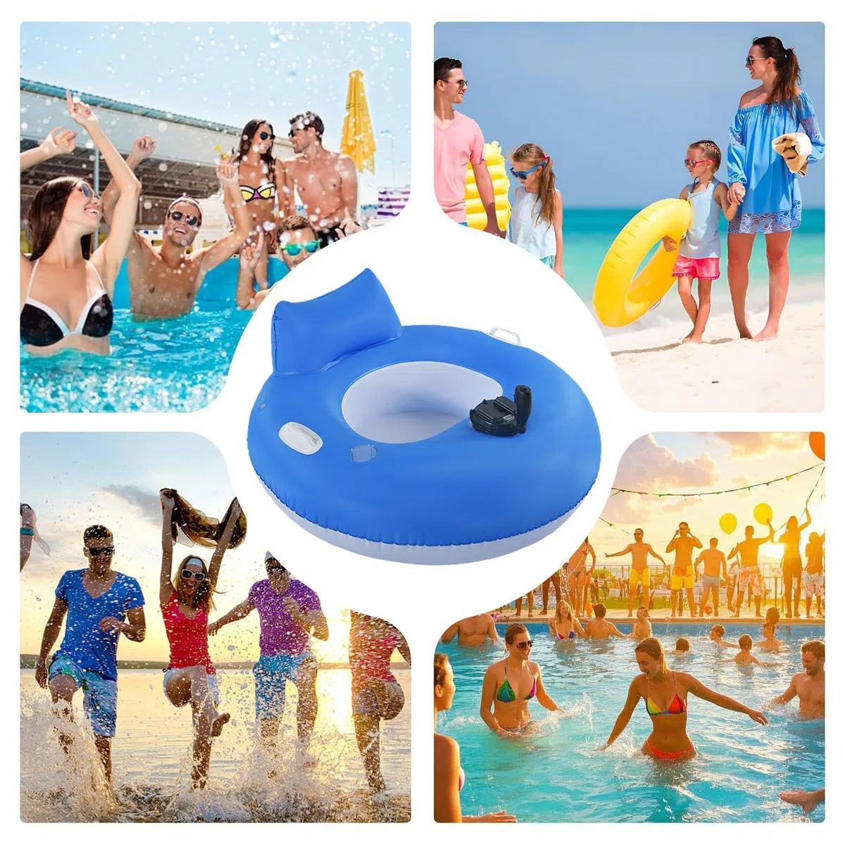 Aufblasbarer Lounge-Schwimmkörper Elektrisches Wasser-Raft mit Rückenlehne