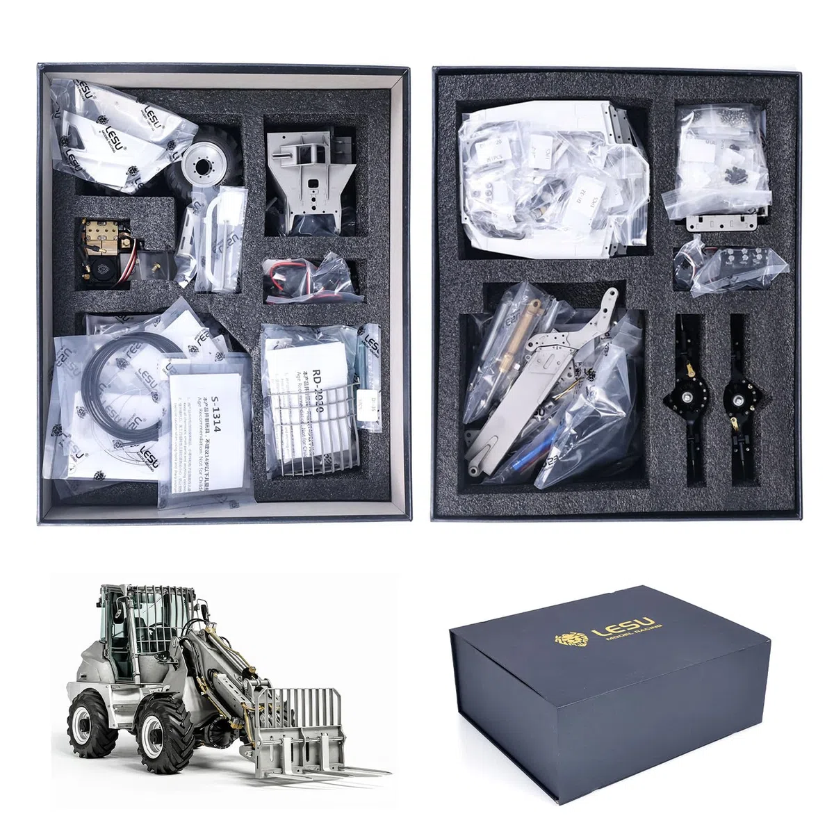 Toucan RC Hobby 1/14 LESU RC Hydraulischer Gabellader AT1050 Funksteuerung Teleskoparm Auto-Kits