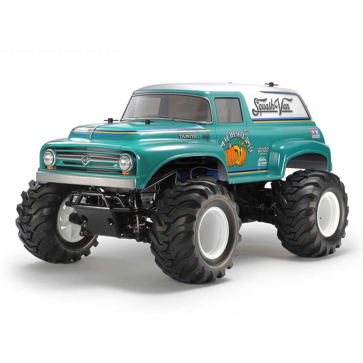 TAMIYA 47497 1:10 RC Squash Van 4WD GF-02 Vorlackiert - ferngesteuertes Auto, Fahrzeug, Modellbau, Zusammenbauen, Hobby, RC Bausatz