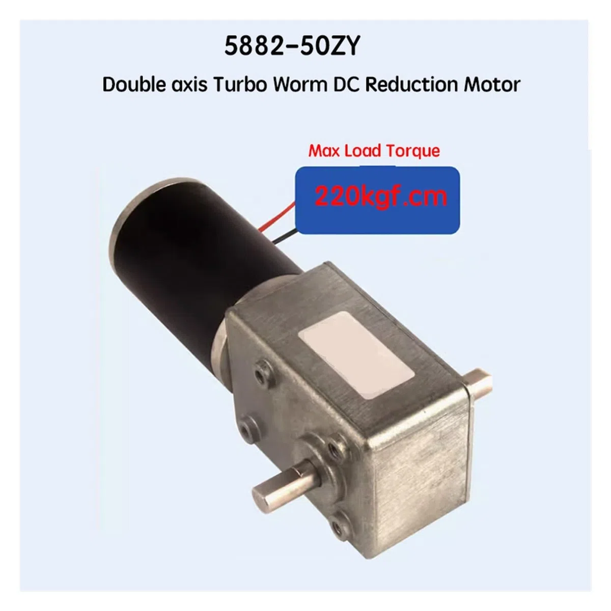 Schneckengetriebemotor, 12 V 24 V Vorwärts- und Rückwärtsgeschwindigkeit einstellbar 1,5 U/min ~ 295 U/min Hochdrehmoment-Gleichstrommotor mit Doppelwelle (1,5 U/min, 12 V)