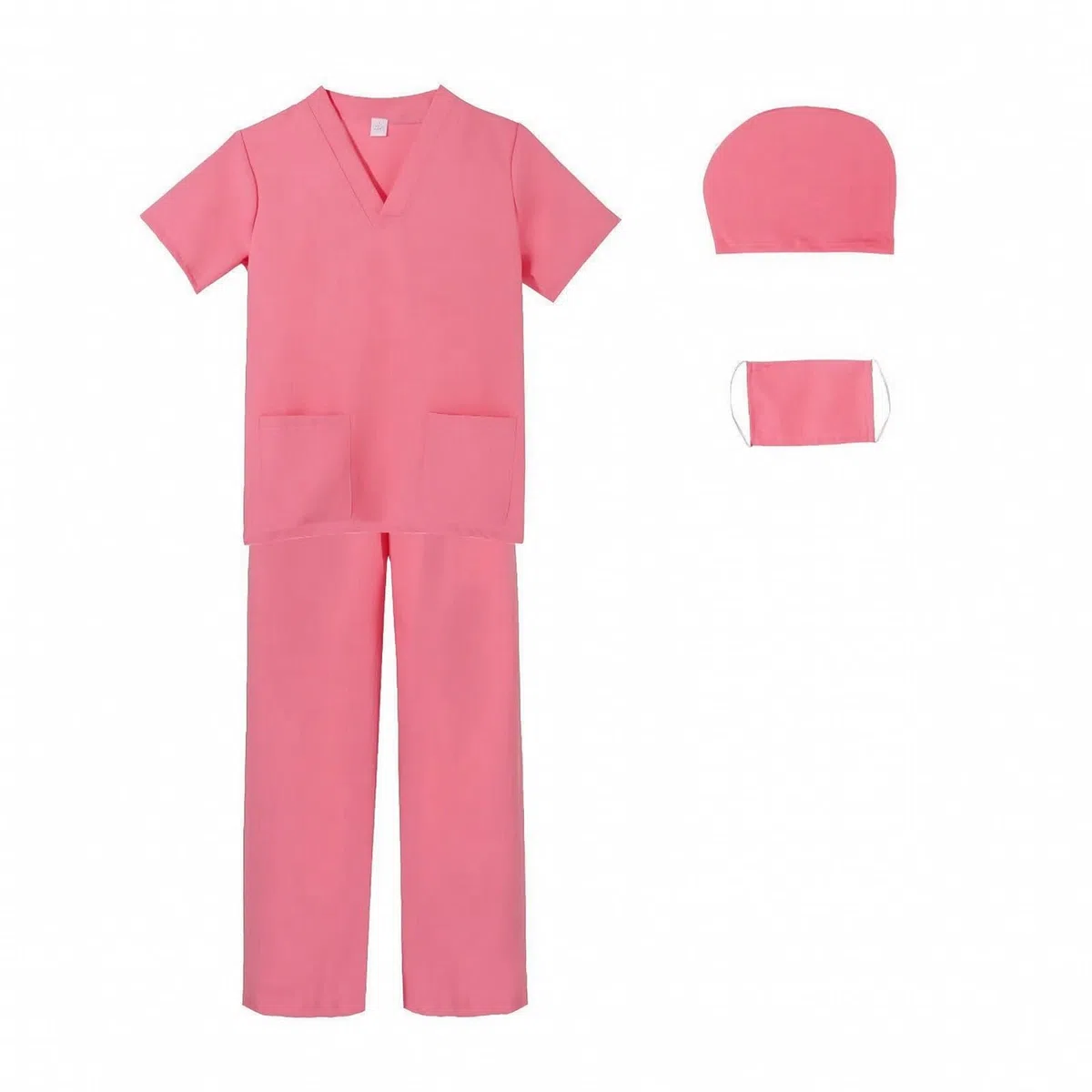 Kinder-Arztkostüm aus Polyester weich verarbeitet Krankenhaus-Rollenspielkostüm leicht Krankenschwesterkostüm für Rollenspiel, Schultheater, Fasching