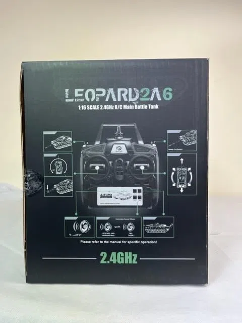 HENG LONG RC Panzer Leopard 2A6 Flecktarn 1:16 BB + IR Schussfunktion V6 2.4GHz