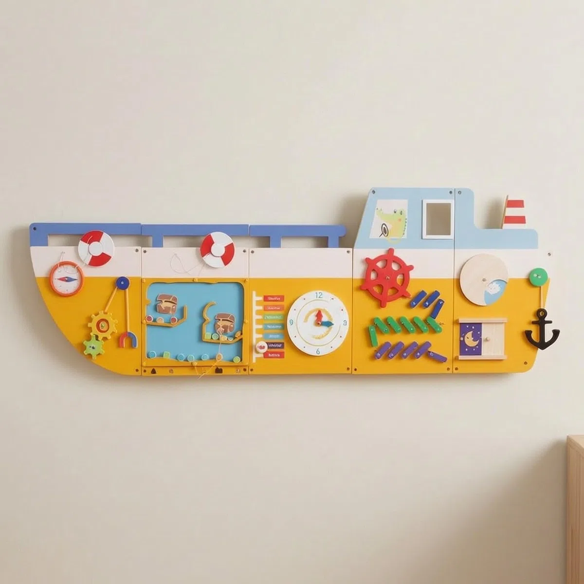 Wandmontiert pädagogisch-aktivitätsbrett | Busyboard, platzsparend, für Spielzimmer, B