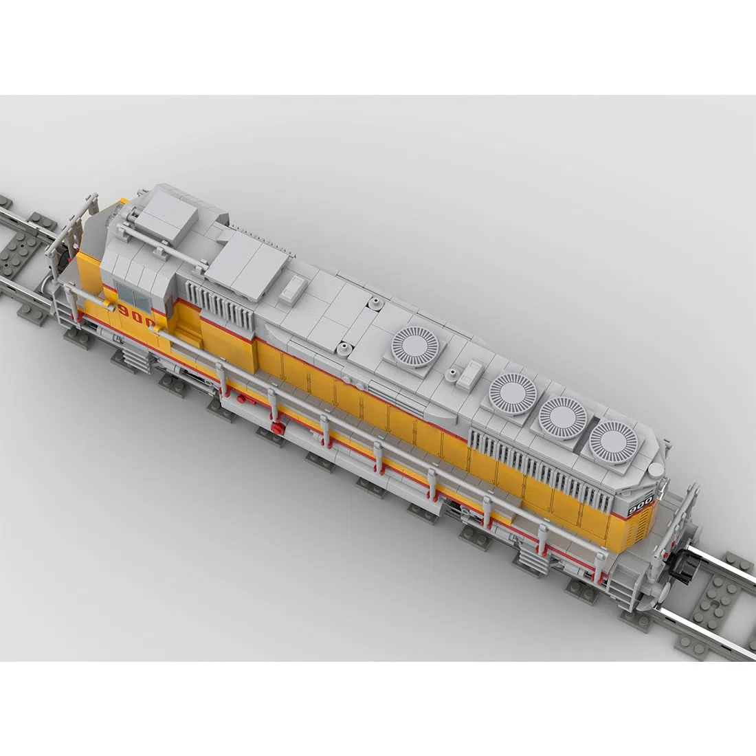 GP40 Diesellok Bausteine Zug, 4-achsige Hochleistungs-Lokomotive im US-Design, Dampflok-Modell, Eisenbahn Baustein Zug, Elektrischer Zugsets für Erwachsene, 1146 Teile