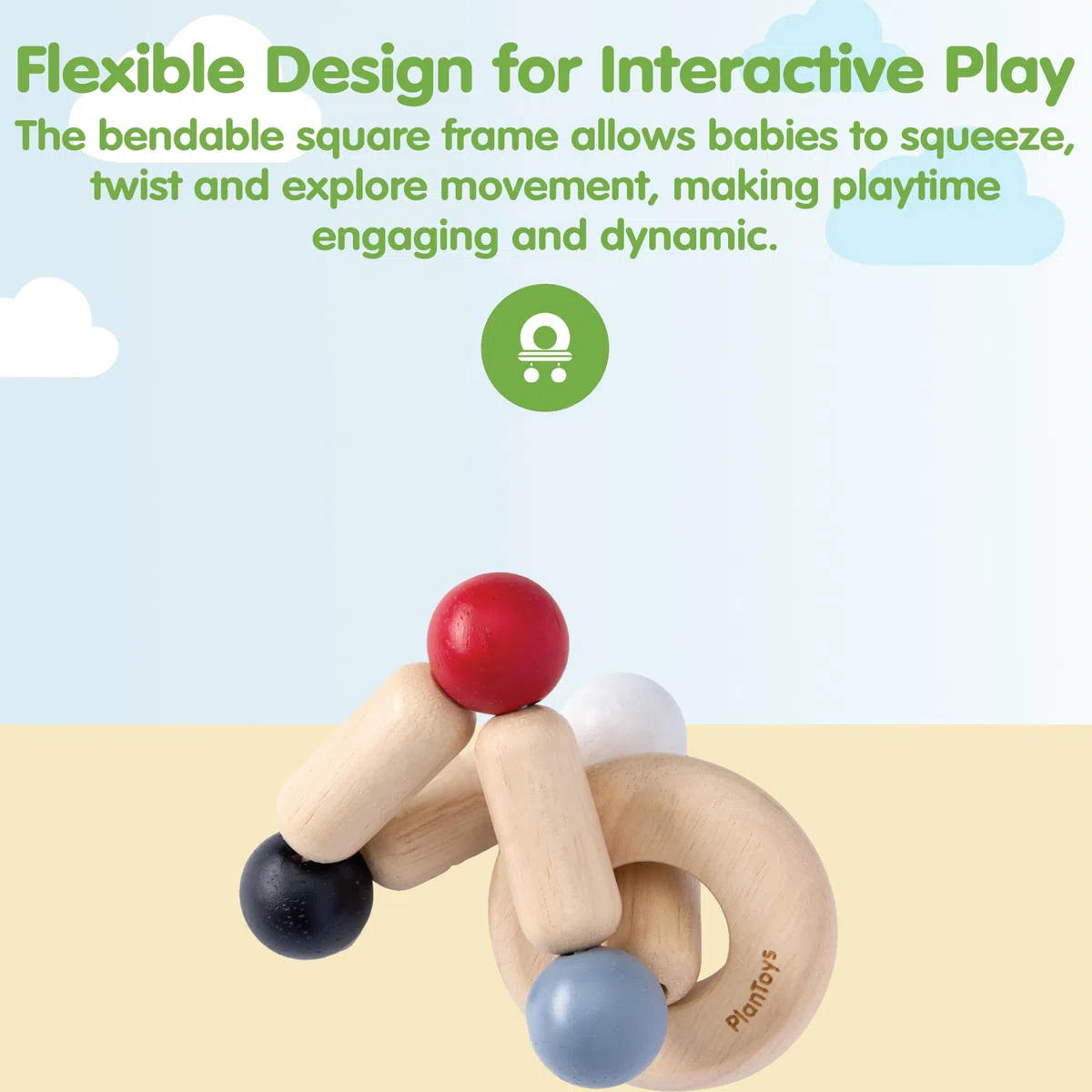 PlanToys Quadratische Kupplung, hoher Kontrast