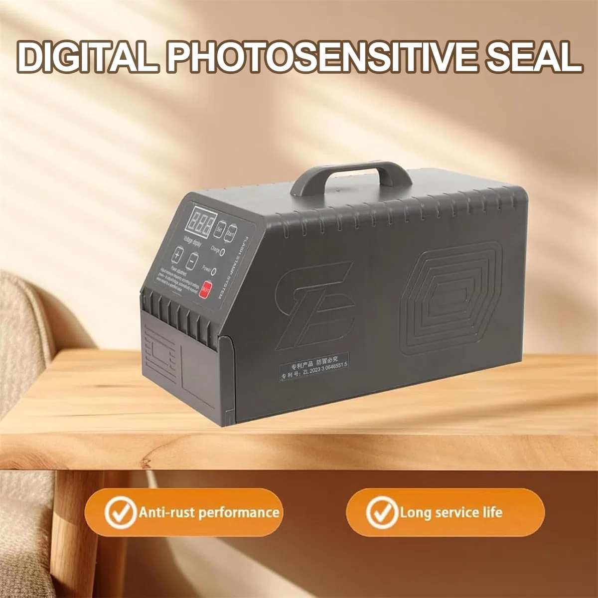 Digital Stamp Making Machine for Photosensitive Seal Creation, Adjustable Modes 1-3, Portable DIY Seal Maker with LED Display, Ideal for Cartoon Stamps