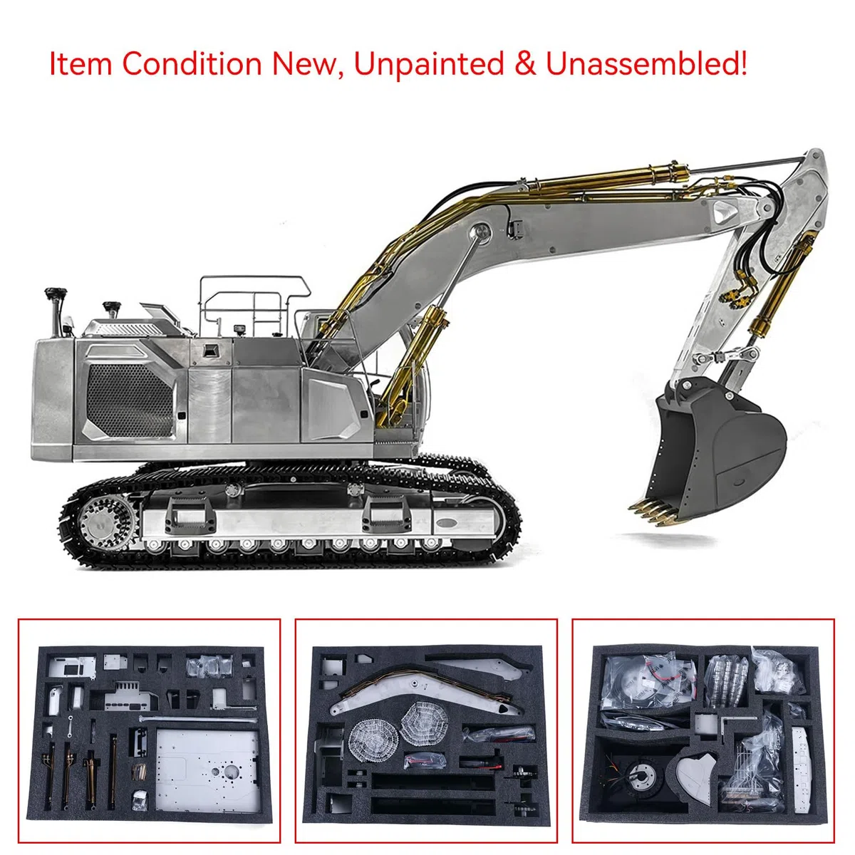 LESU 1/14 RC Hydraulik Bagger LR945 unlackierter unmontierter Metallbausatz