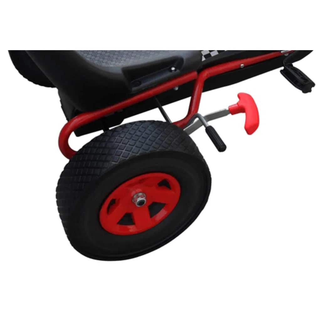 Go-Kart für Kinder, Tret-Gokart mit Kettenkasten, Rot, 96x60x56