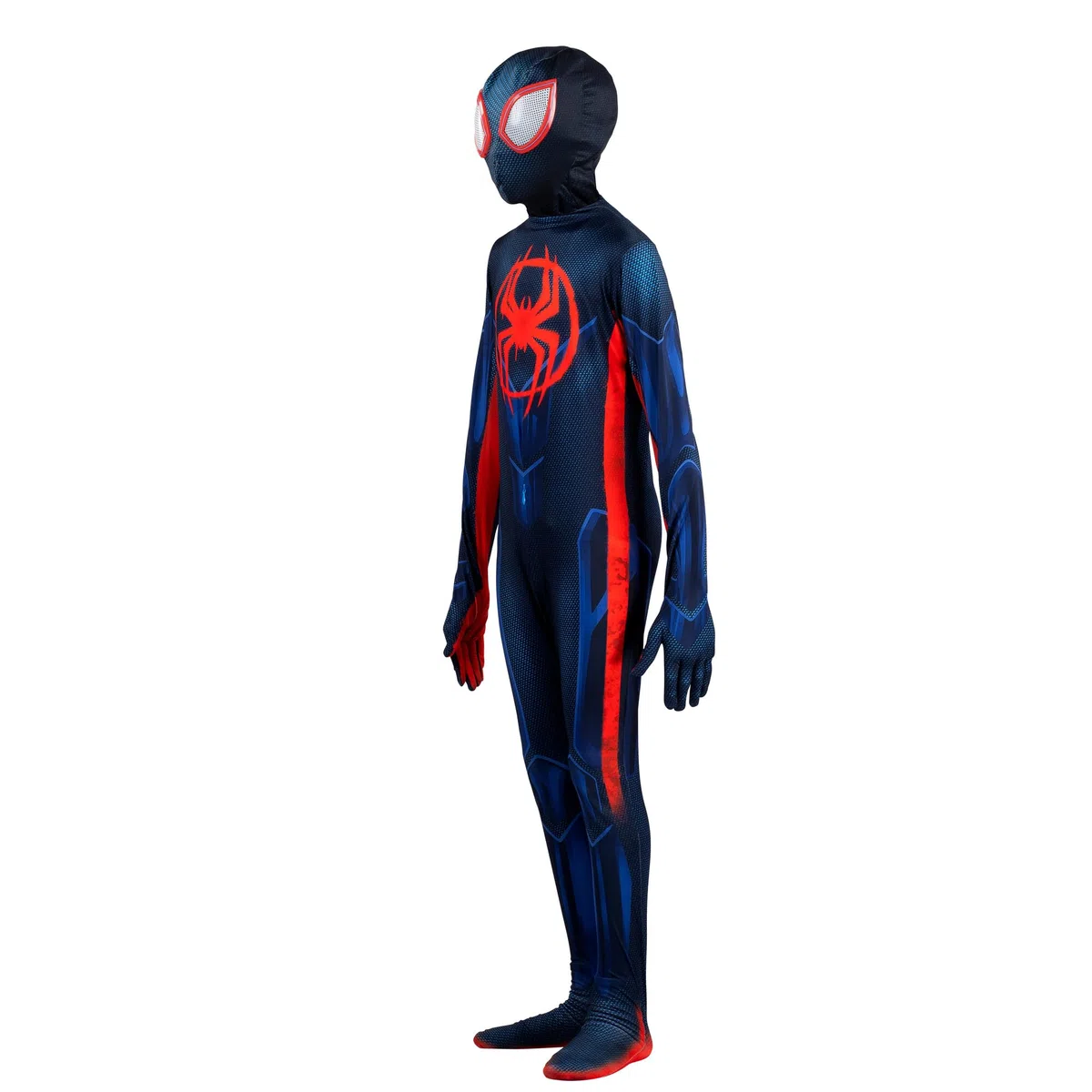 Marvel, Miles Morales: Spider-Man, Offizielles Zentai-Kostüm für Jugendliche, Stretch-Spandex, Mit versteckten Reißverschlüssen und Handgelenkschlitzen